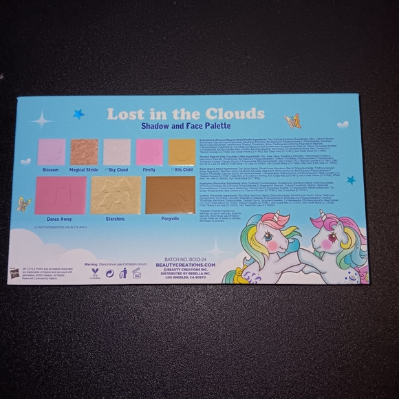 NEW My Little Pony Lost in the Clouds Shadow Face Makeup Palette Mirror Compact - Picture 2 of 6